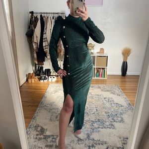 Fancy Midi Dress with buttons
